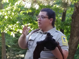 DNR state park naturalist educates, and dances jingle dress