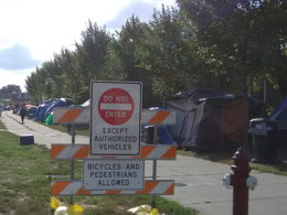 To an encampment, our people have come home