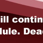 banner about our schedule