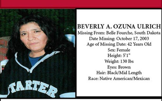 Missing poster for Beverly Ozuna ulrich