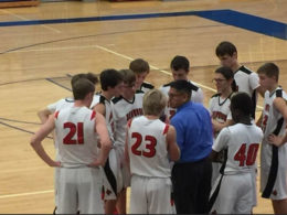 Group of basketball players on the court