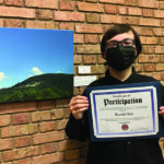 art boy with sky painting